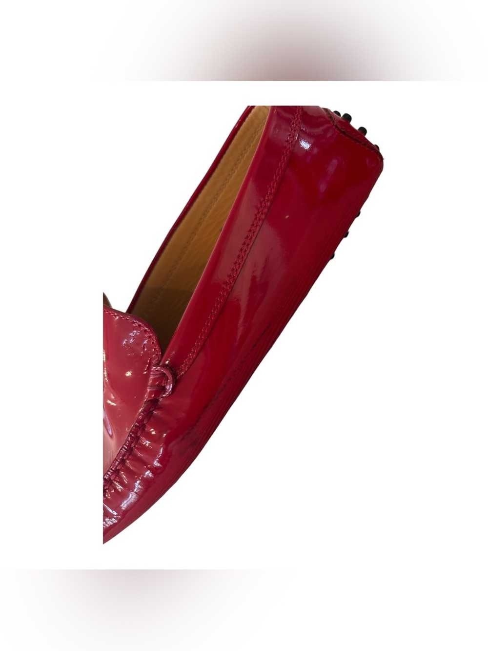 Tod's for Ferrari Gommino Red Patent Leather Driving Moccasins for Women - Picture 10 of 12
